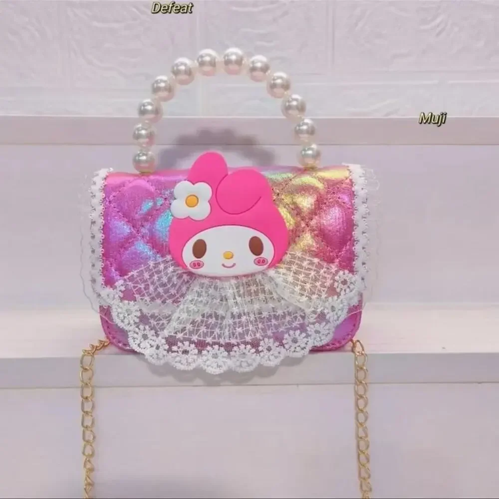 My Melody Pink  Pearl Handle Crossbody Bag
